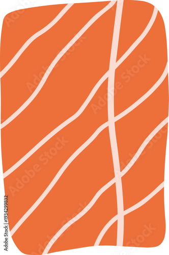 Salmon fillet abstract illustration representing healthy food