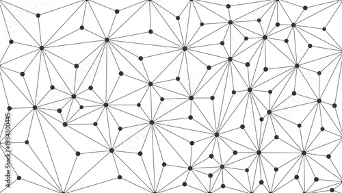 Technology network connection background with nodes and lines web. Digital web structure on a blue gradient backdrop representing data communication and global connectivity
