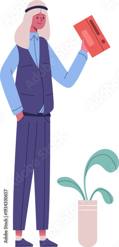 Arab businessman reviewing important corporate documents