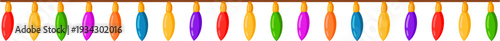 Colorful light string decorating festive party celebration banner