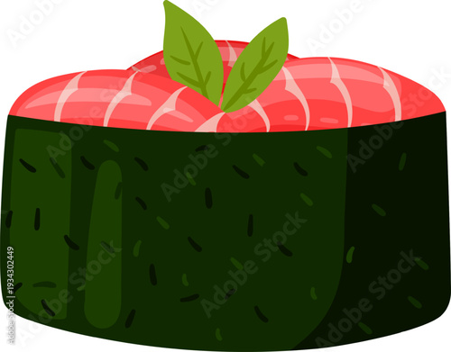Gunkan maki sushi Japanese cuisine food illustration