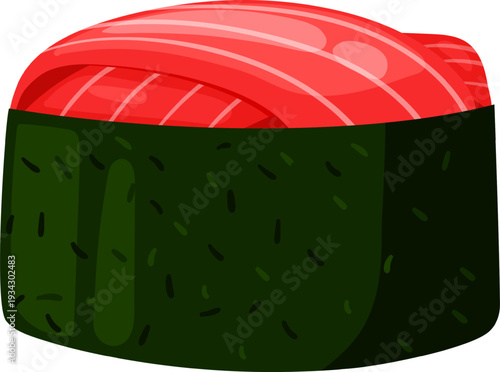 Fresh tuna nigiri sushi piece Japanese food