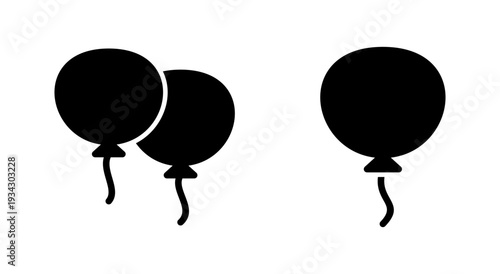 Balloon icon symbol for apps and websites. Party balloon sign and symbol