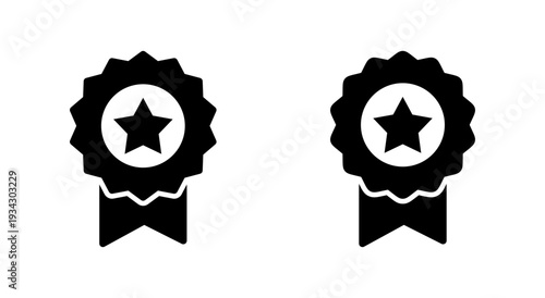 Badge icon symbol for apps and websites. Awards icon vector. Achieve sign and symbols. Stamp