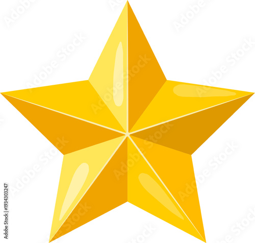 Golden star representing excellence success and achievement