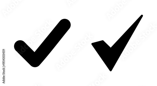 Check mark icon symbol for apps and websites. Tick mark sign and symbol