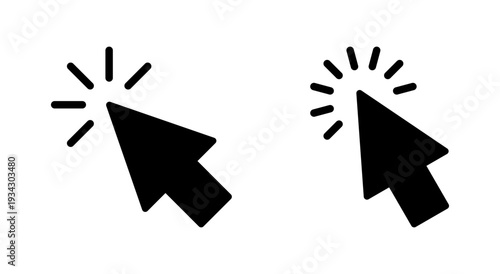 Click icon symbol for apps and websites. pointer arrow sign and symbol. cursor icon