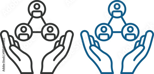 Modern business network and teamwork icons set featuring people connections, partnership. Leadership, meeting, management, togetherness. Corporation Solid vector icons collection.