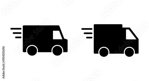 Delivery truck icon symbol for apps and websites. Delivery truck sign and symbol. Shipping fast delivery icon