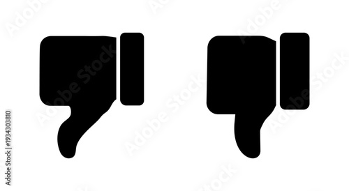 Dislike icon vector. dislike sign and symbol. Hand with thumb down