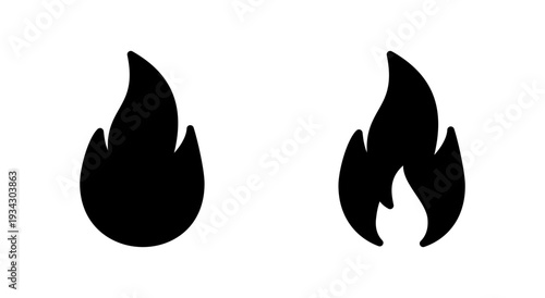 Fire icon symbol for apps and websites. fire sign and symbol