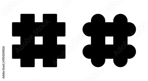 Hashtag icon symbol for apps and websites. hashtag sign and symbol