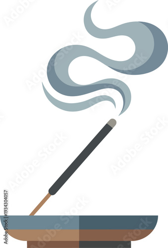 Smoking Incense Stick on Holder