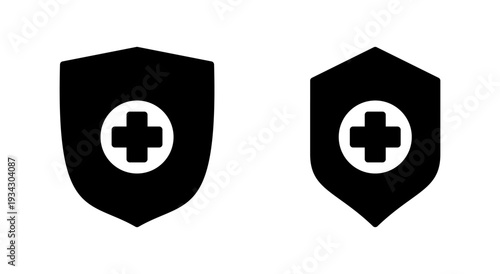 Health insurance icon symbol for apps and websites. Insurance health document sign and symbol