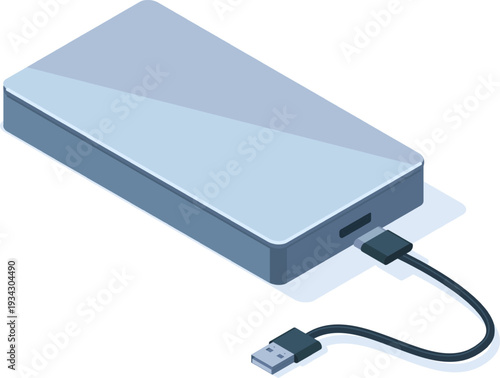 Portable hard drive connecting with USB cable
