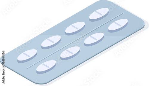 Isometric tablet blister pack for medical treatment
