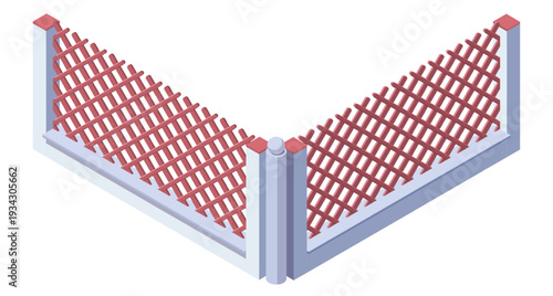Corner garden trellis structure supporting climbing plants