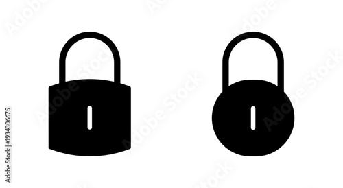 Lock icon symbol for apps and websites. Padlock sign and symbol. Encryption icon. Security symbol