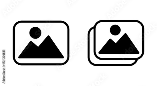 Picture icon symbol for apps and websites. photo gallery sign and symbol. image icon