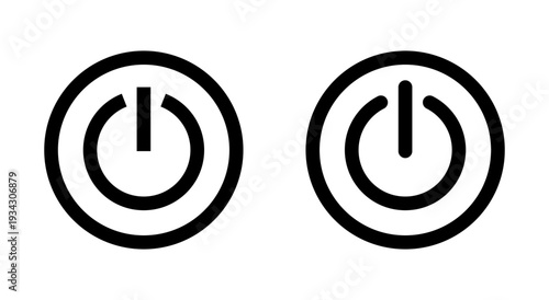 Power icon symbol for apps and websites. Power Switch sign and symbol. Electric power