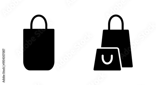 Shopping bag icon symbol for apps and websites. shopping sign and symbol