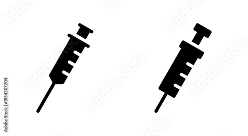 Syringe icon symbol for apps and websites. injection sign and symbol.vaccine icon