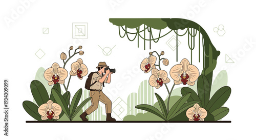 Photographer Captures Orchids in Lush Jungle Environment