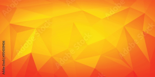 Warm Orange Low Poly Geometric Background With Abstract Polygonal Triangle Pattern For Design eps10