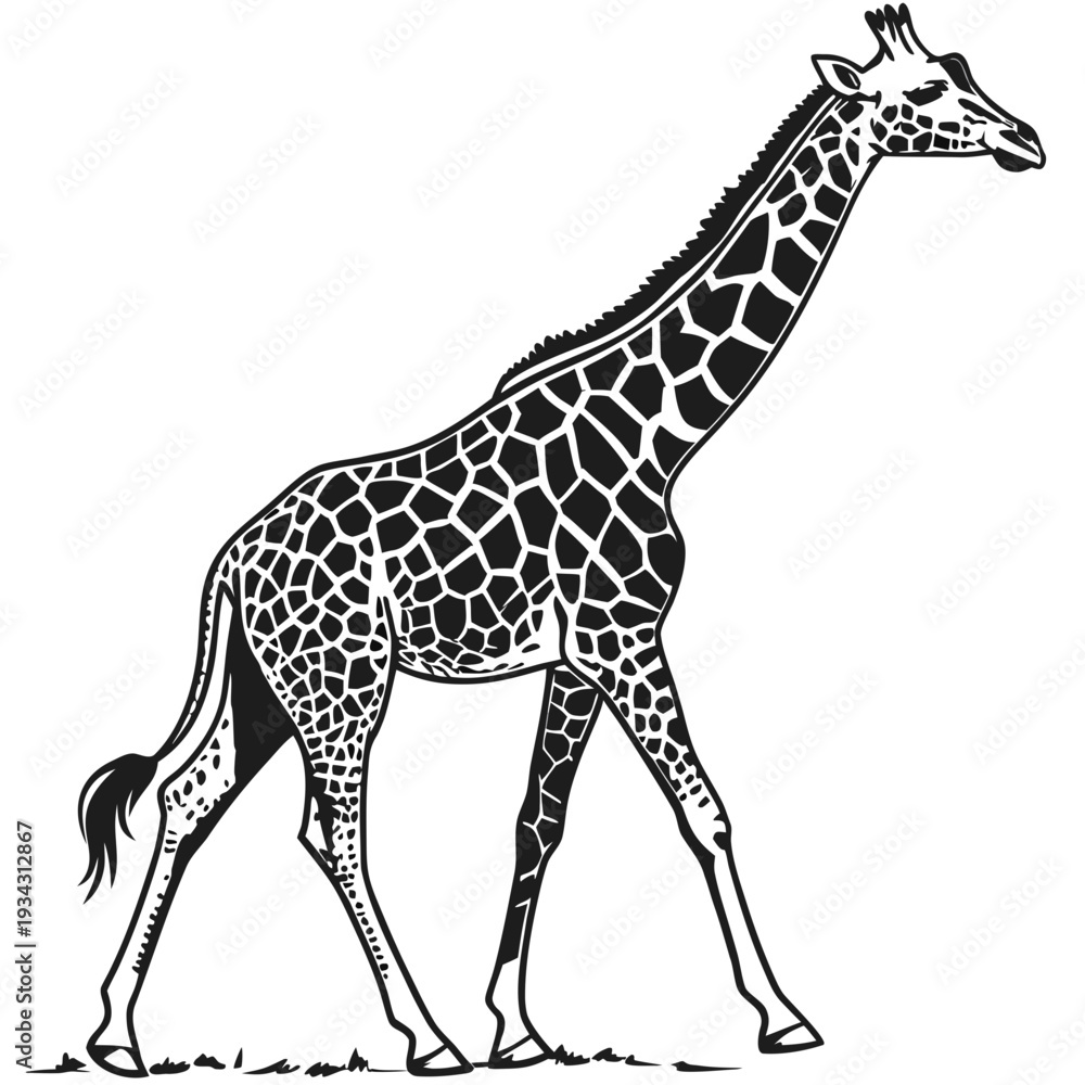 Naklejka premium giraffe vector illustration