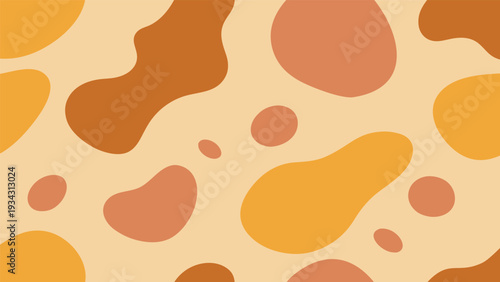 Subtle Organic Blob Texture Warm Neutral Seamless Vector Illustration