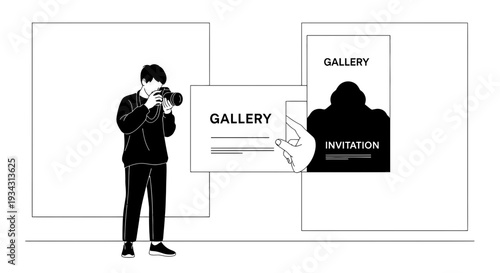 Photographer Captures Art Exhibition Invitation at Gallery