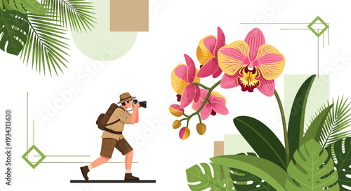 Photographer Captures Exotic Orchid Flowers and Tropical Leaves