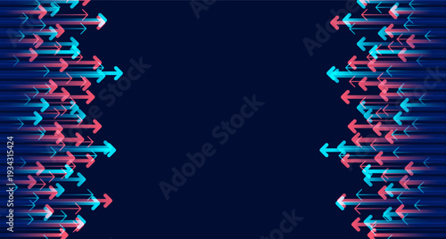 Abstract arrow direction. Technology background. High speed. Hi-tech