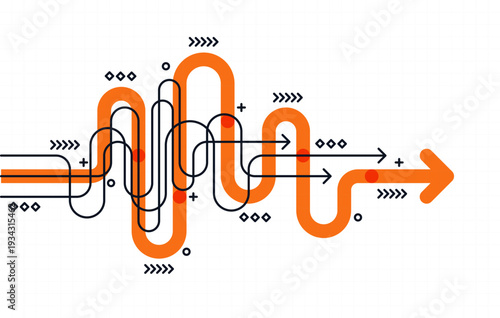 Abstract arrow direction. Business investment to success. financial data graph strategy. Technology background. High speed.