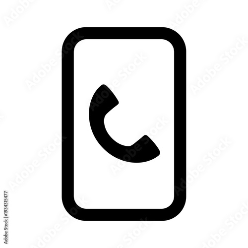Smartphone with a call symbol in flat design  