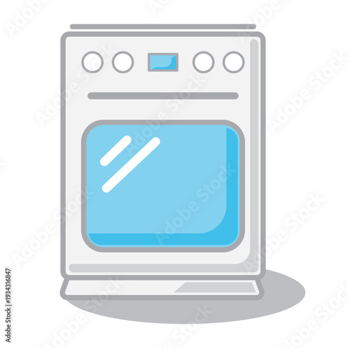 Oven icon isolated on white background. Solid kitchen stove symbol with editable stroke, representing cooktop and oven appliance. Suitable for home appliance design, cooking apps and manuals