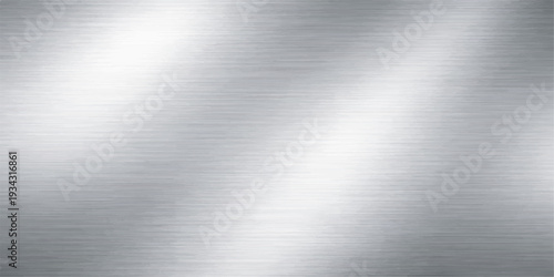 Polished silver stainless steel plate with a brushed metal texture and industrial gray metallic surface pattern for a shiny aluminium wallpaper backdrop