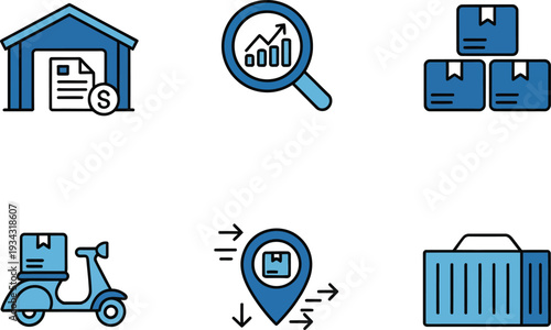 business growth and strategy icon set. startup, goal, success, productivity and financial development. vector illustration