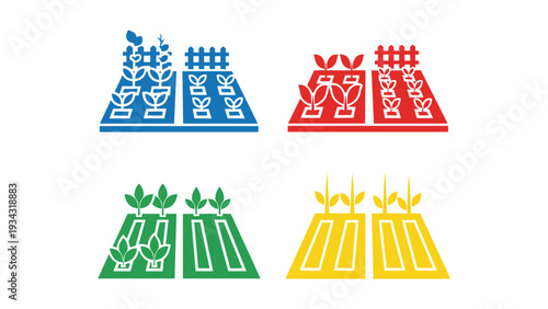 Colorful chess and crown-themed geometric patterns on triangular backgrounds