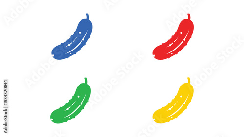 Colorful stylized bananas arranged in a square formation