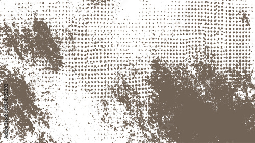 Vintage grunge texture with scattered particles and dots pattern on transparent background