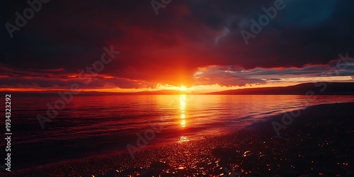 sunset on the beach