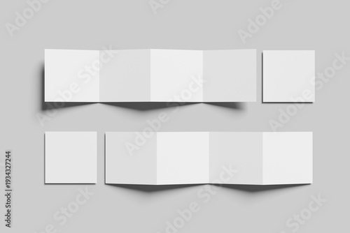 Fotografia Square Four fold brochure mockup