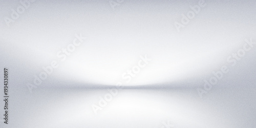 White grey studio room. Limbo light background. Abstract 3d gradient backdrop for product presentation. Minimal wall scene spotlight. Showcase, promotion display.
