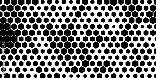 Gray, black, white beehive background. Honeycomb, bees hive cells pattern. Bee honey shapes. Vector geometric seamless texture symbol. Hexagon, hexagonal raster, mosaic cell sign or icon.