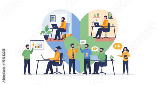 Hybrid Work Model: Heart-Centered Collaboration, Remote Teams & HR Support for Employee Wellbeing