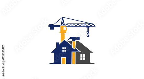 Real estate concept illustration of a house held in hands symbolizing home ownership property investment and residential business