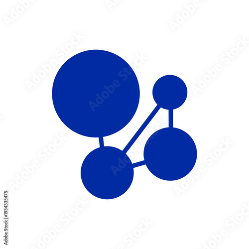 [Data Analytics Icons – Charts & Monitoring] Network Connection Nodes Icon / ネットワーク接続ノードアイコン
