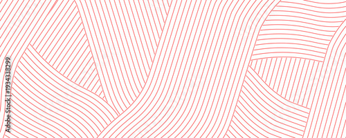 red and white background ainstant noodle, pasta and spaghetti texture with geometric wavy lines. modern eps 10