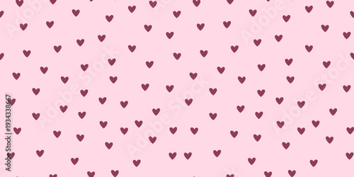 Heart pink gingham with pattern seamless valentine and cute tiny love. Print small ditsy with day vector background and check plaid baby. Line tablecloth heart with design delicate pattern